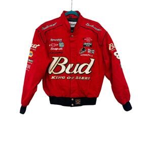 Vintage Bud Dale Earnhardt Chase Authentics Red Race Jacket Sz Small GS